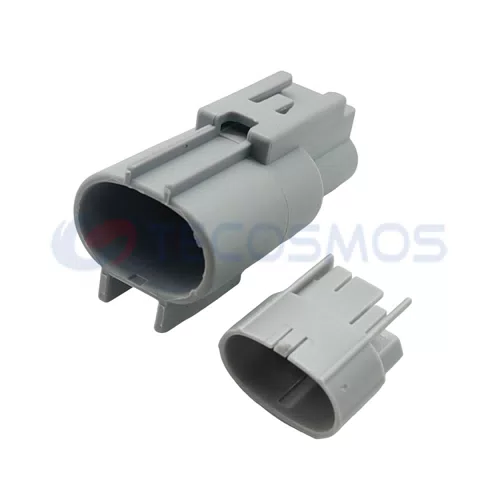 Waterproof IP66 Copper ABS/Nylon Wire Harness Electronic Fan Plug for Car 2-Pin Male 176143-6 - image 3